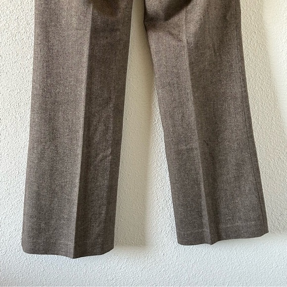 Banana Republic Wool Blend Martin Dress Pants Sz 4 Stretch Brown Preppy Academia - Picture 7 of 11